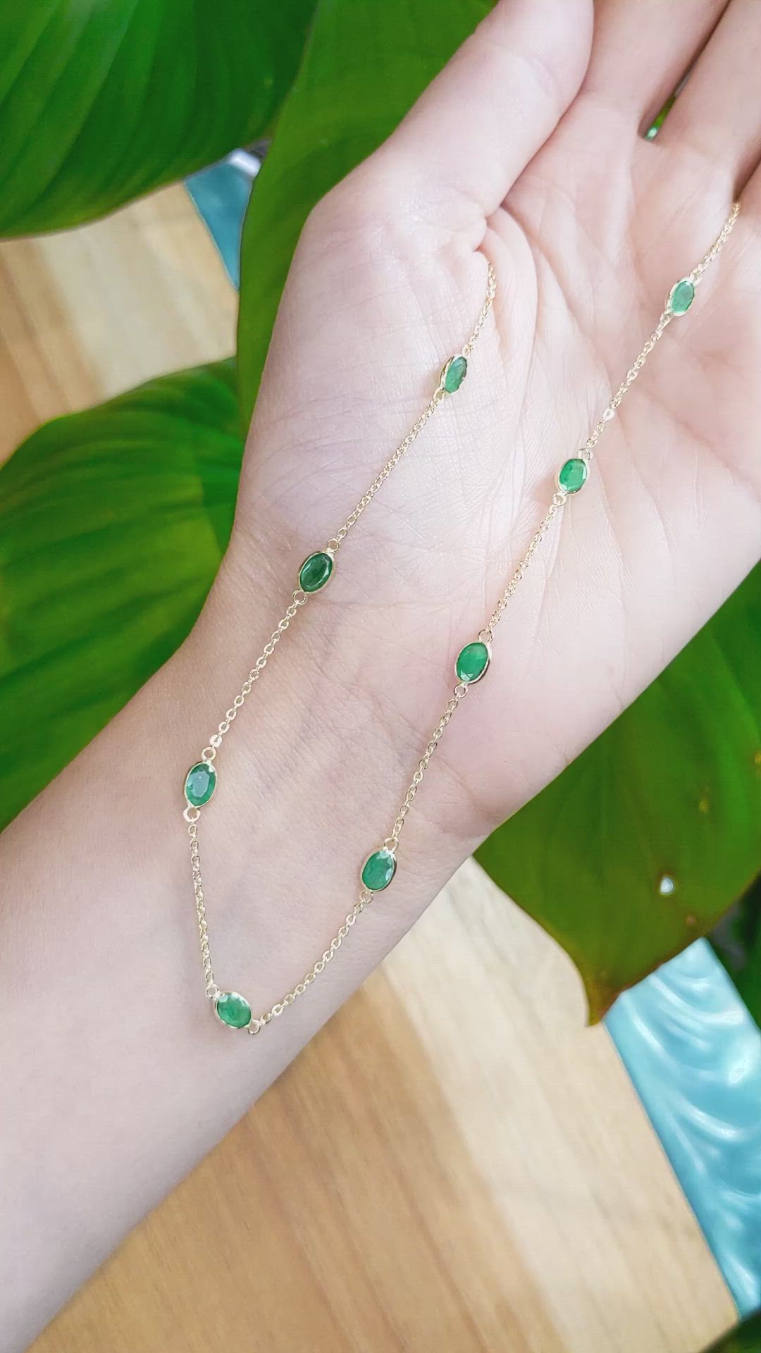 5.02 Ct. Emerald Bezel Necklace, 18K Yellow Gold Size Video