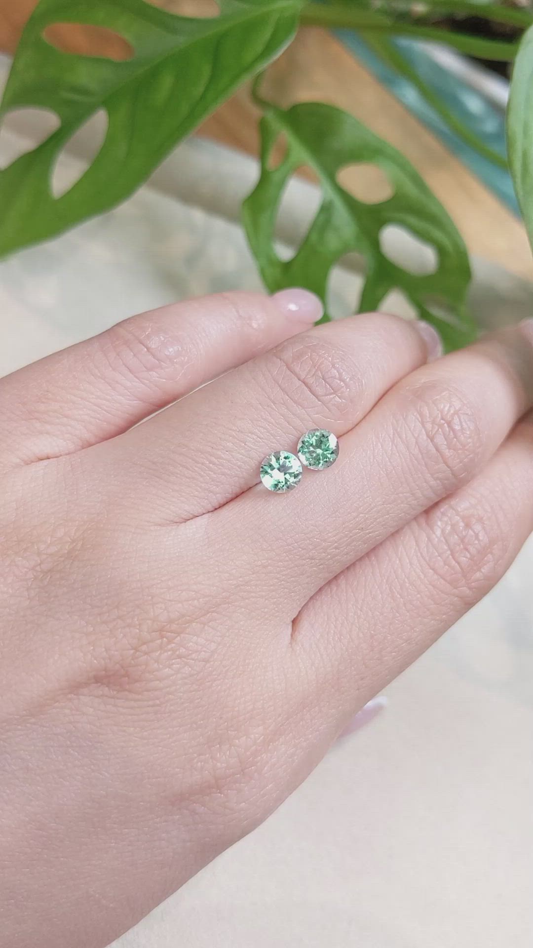 1.19 Ct.Tw.Total Carat Weight Emerald Pair from Russia Size Video
