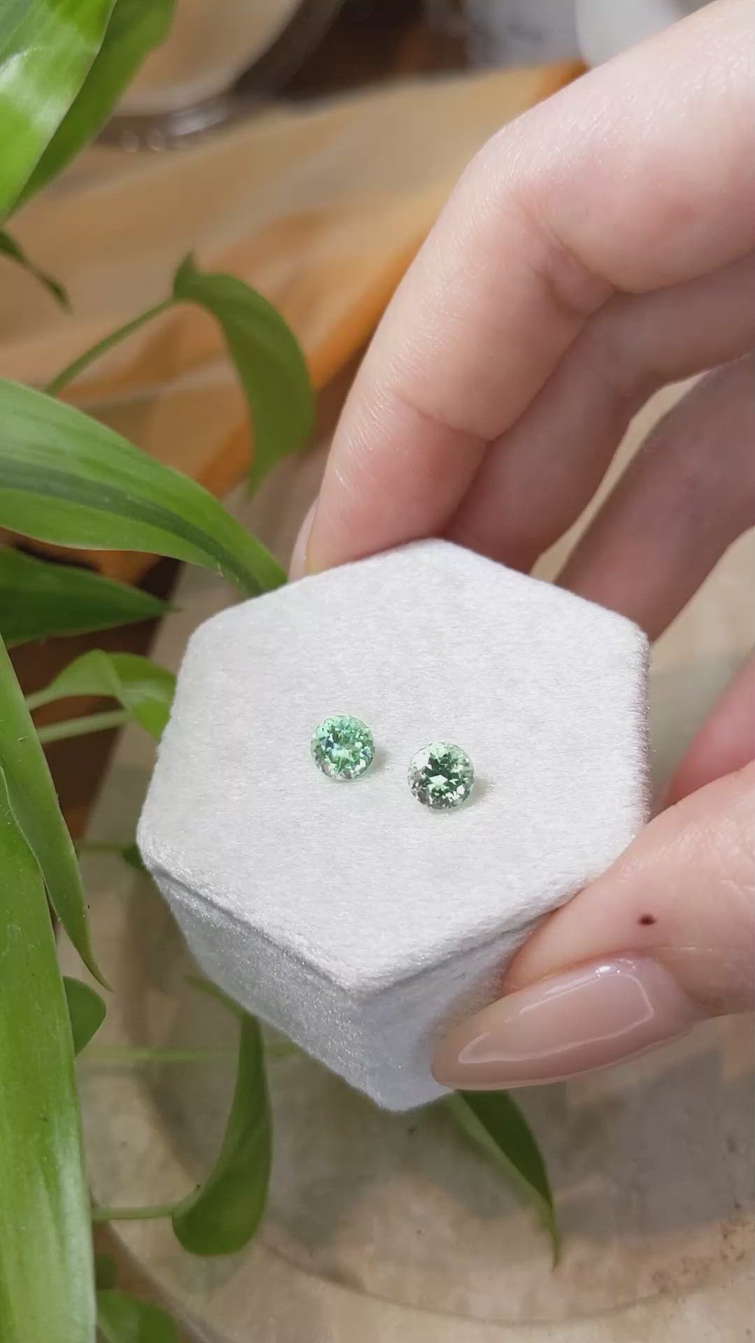 1.37 Ct.Tw.Total Carat Weight Emerald Pair from Russia Size Video