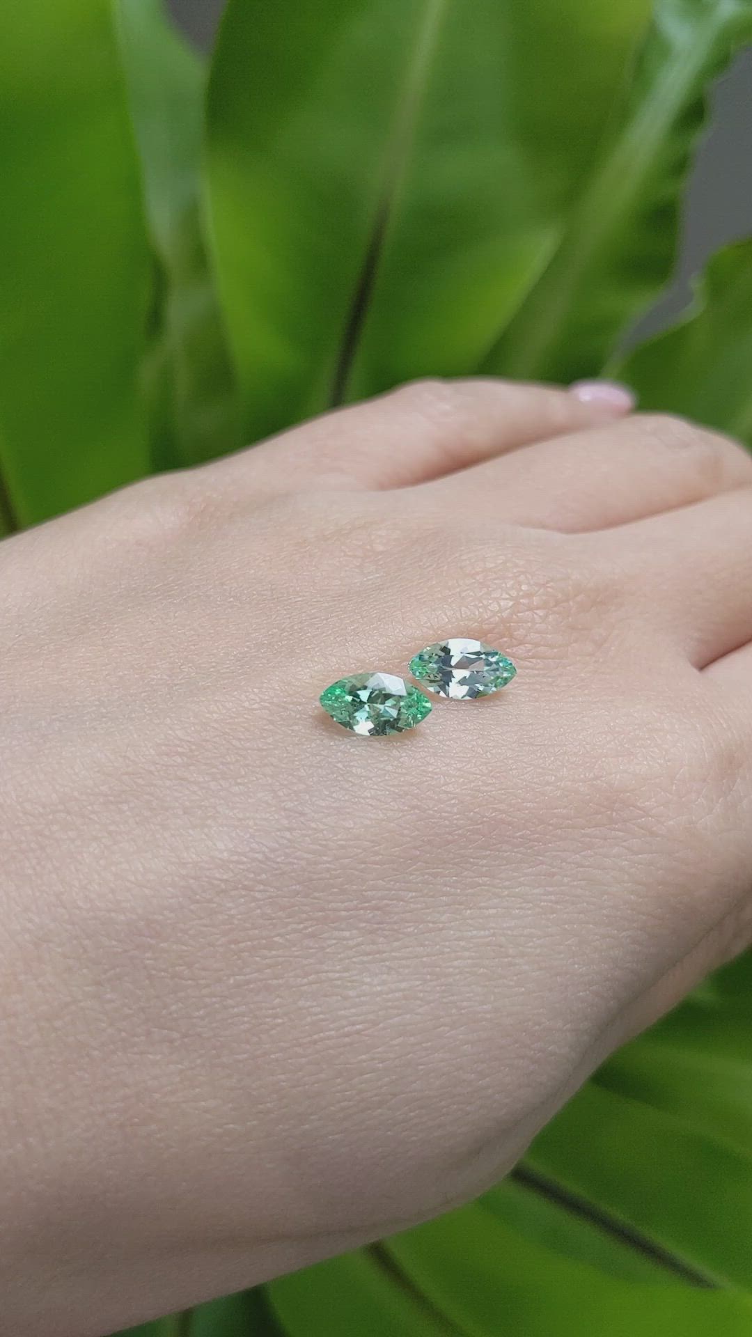 1.72 Ct.Tw.Total Carat Weight Emerald Pair from Russia Size Video