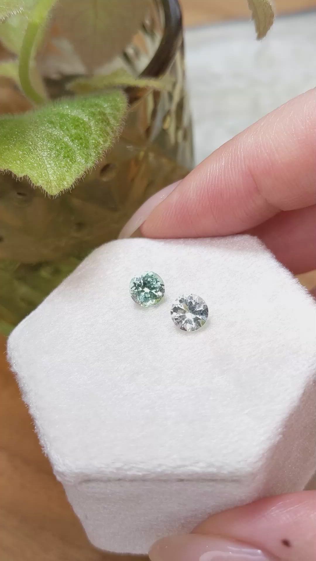 1.22 Ct.Tw.Total Carat Weight Emerald Pair from Russia Size Video