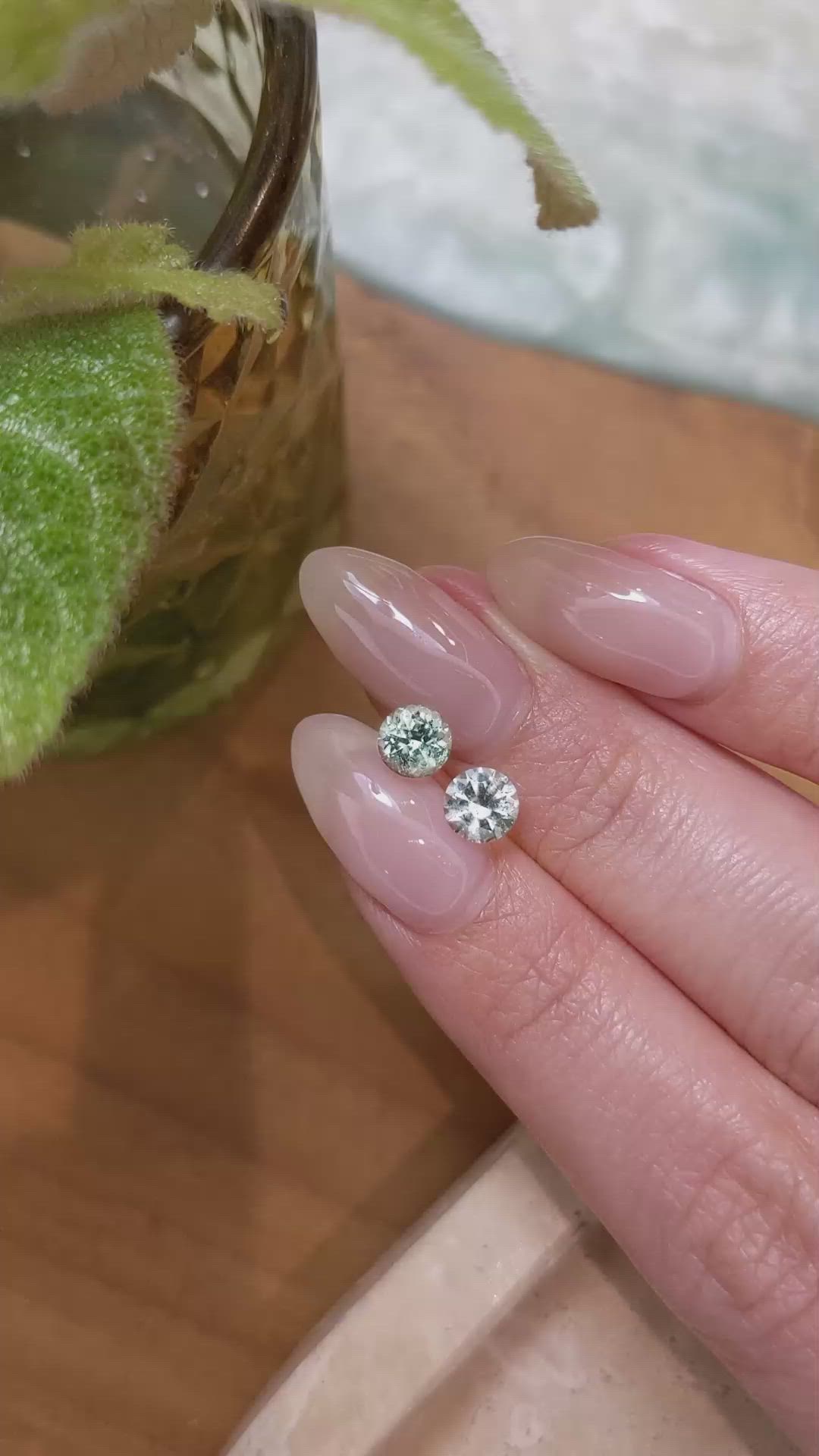 1.22 Ct.Tw.Total Carat Weight Emerald Pair from Russia Size Video
