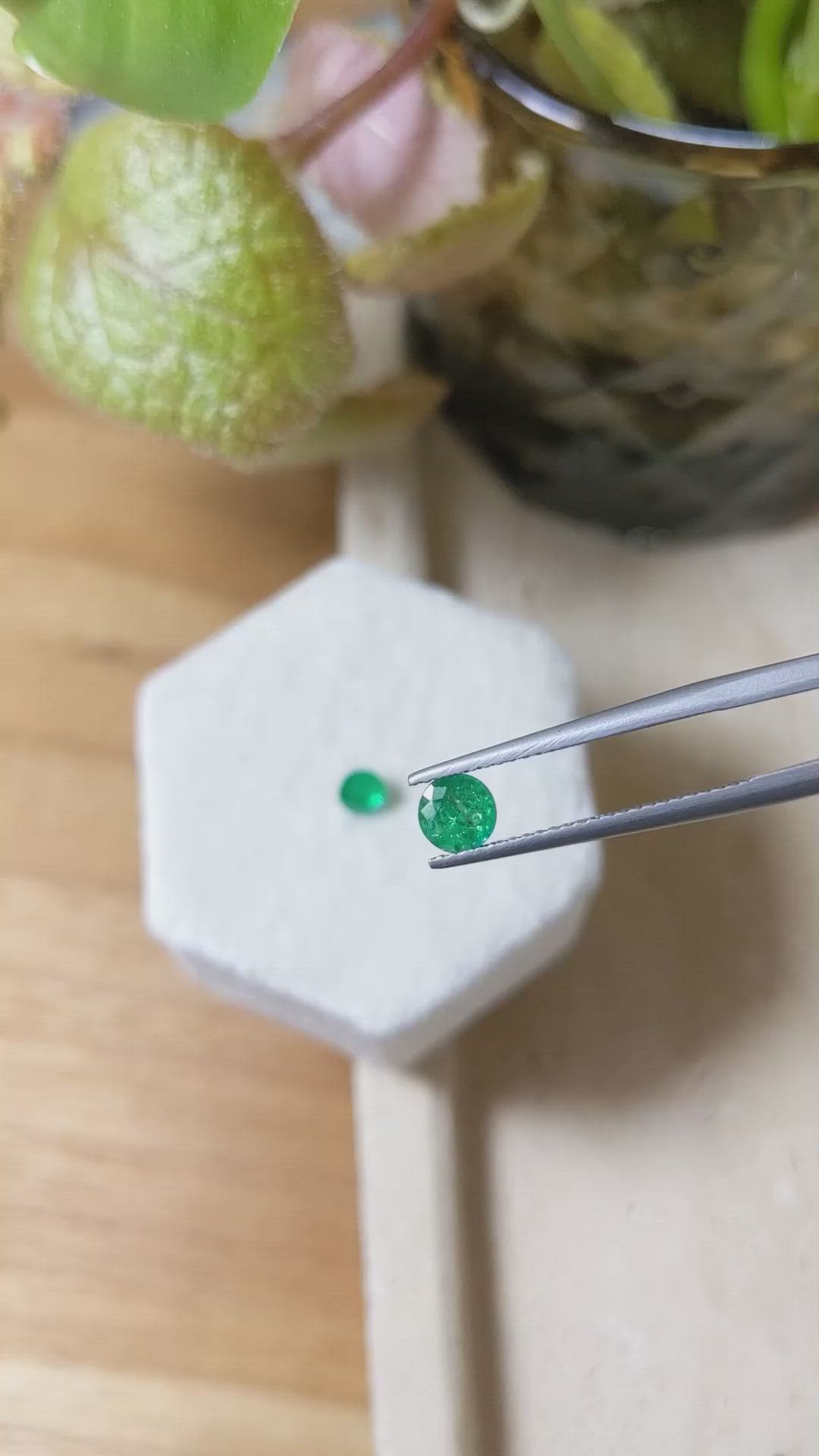 1.07 Ct.Tw.Total Carat Weight Emerald Pair from Zambia Size Video