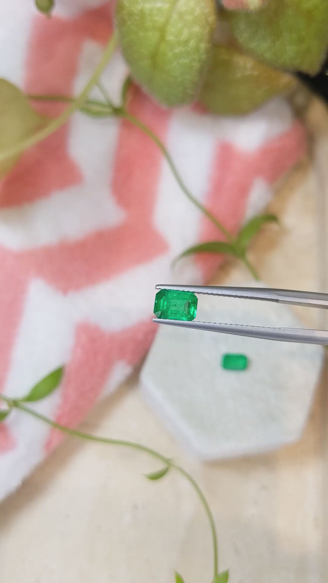 1.67&nbsp;Ct.Tw.Total Carat Weight Emerald Pair from Afghanistan Size Video