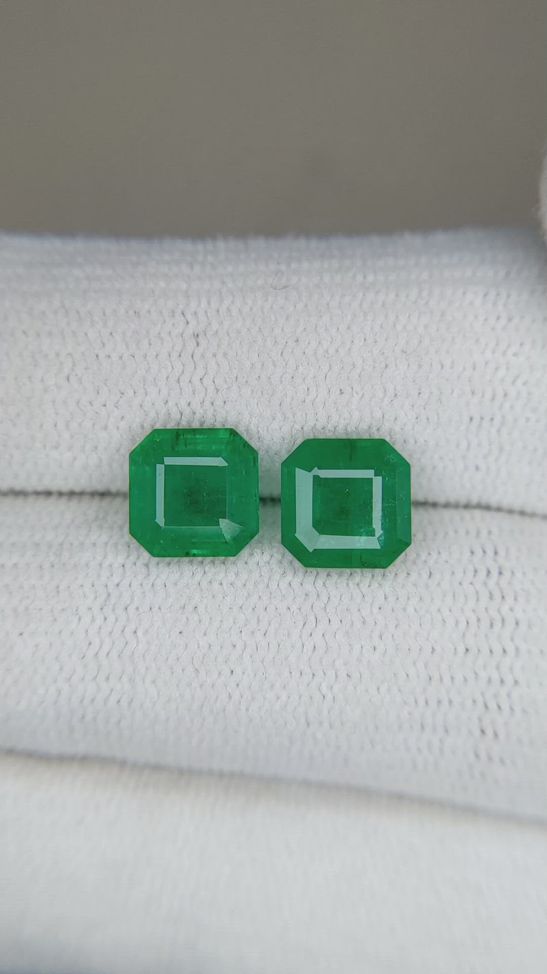 2.71 Ct.Tw.Total Carat Weight Emerald Pair from Afghanistan Size Video