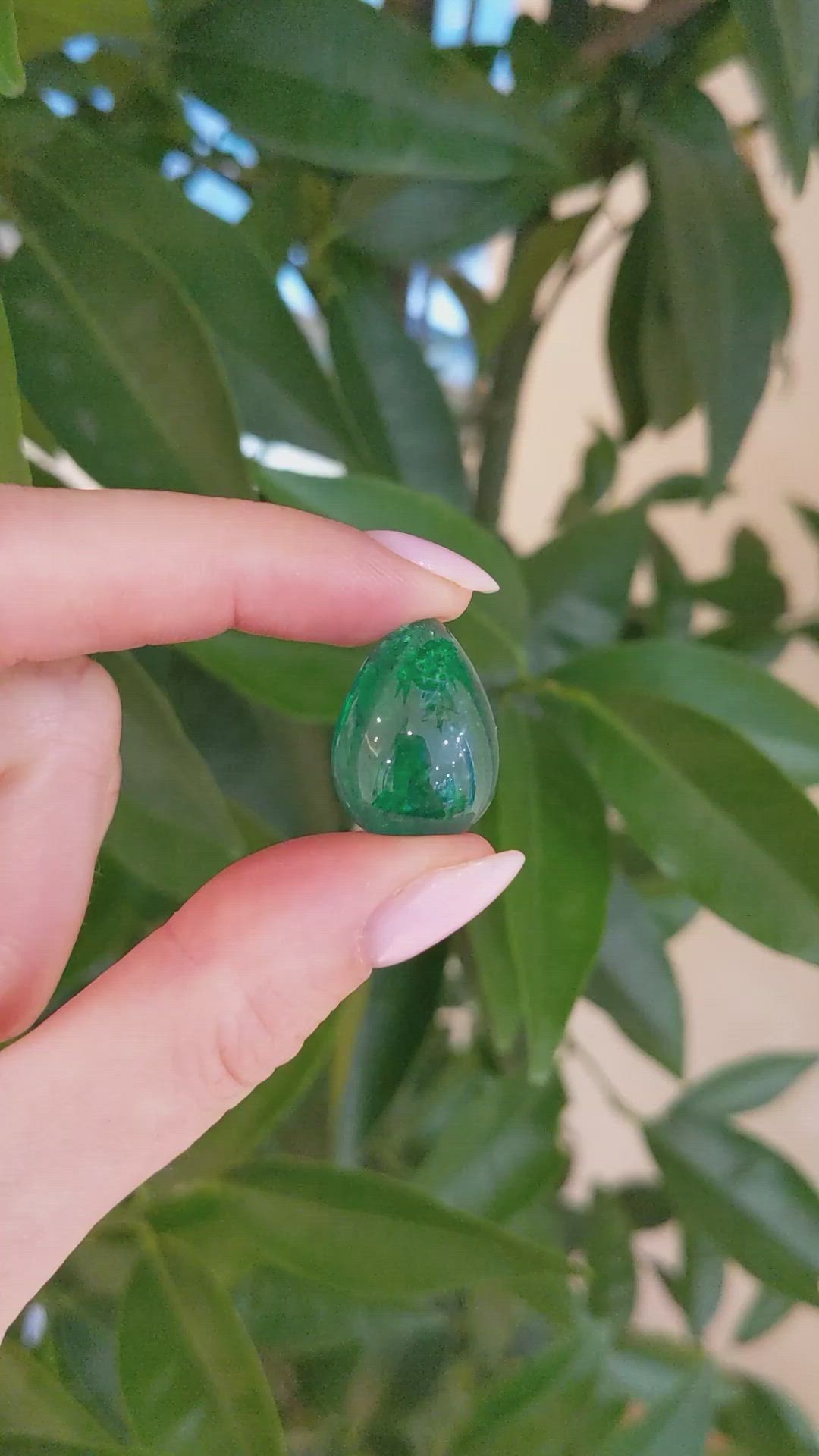 45.70&nbsp;Ct.Tw.Total Carat Weight Cabochon Emerald Pair from Zambia Size Video