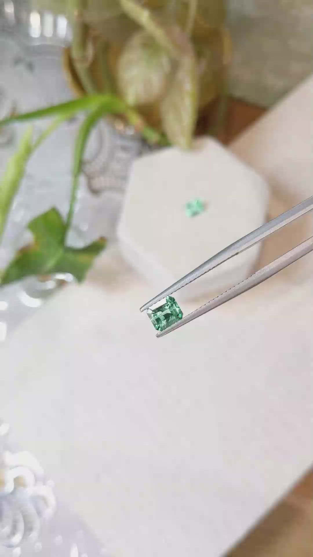 1.17&nbsp;Ct.Tw.Total Carat Weight Emerald Pair from Colombia Size Video