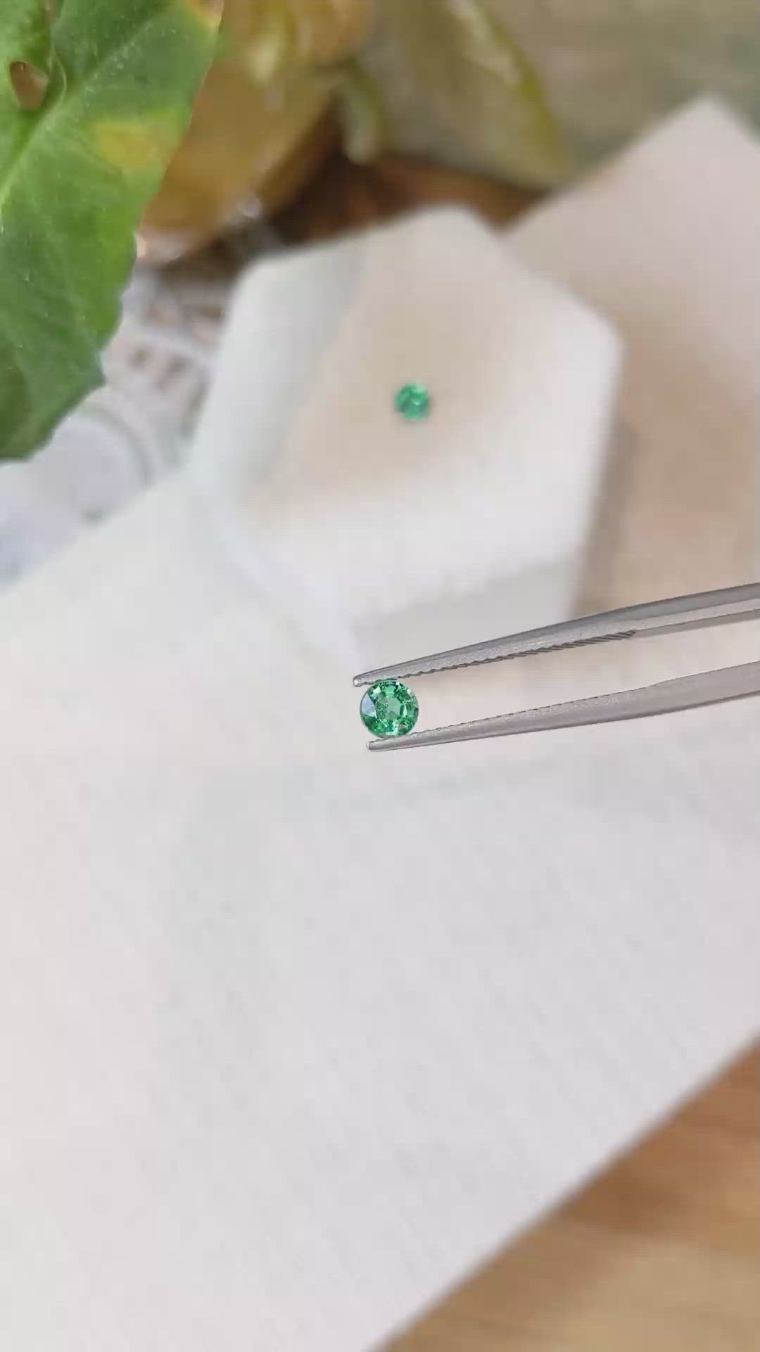 0.50 Ct.Tw.Total Carat Weight Emerald Pair from Zambia Size Video