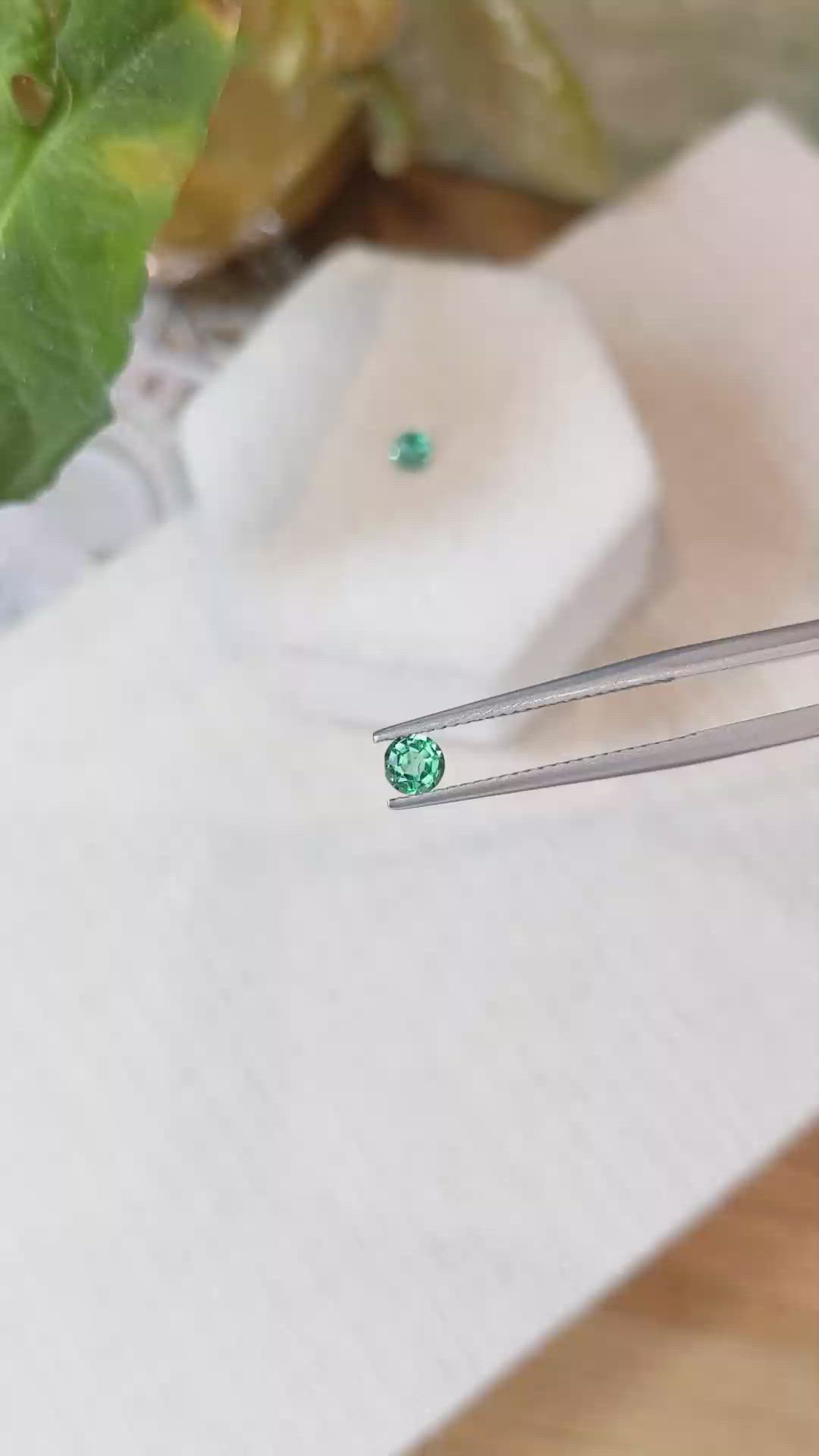 0.50 Ct.Tw.Total Carat Weight Emerald Pair from Zambia Size Video