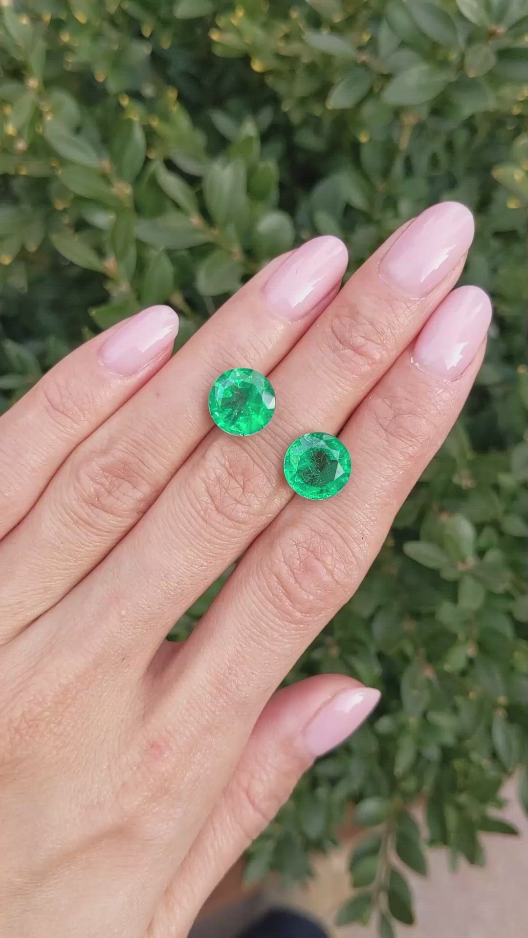 8.02&nbsp;Ct.Tw.Total Carat Weight Emerald Pair from Zambia Size Video