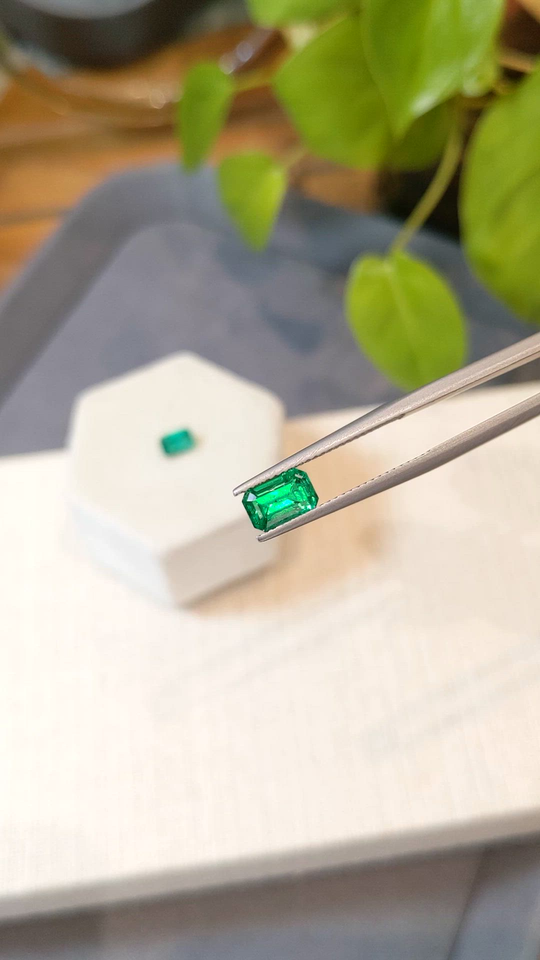 2.19 Ct.Tw.Total Carat Weight Emerald Pair from Russia Size Video