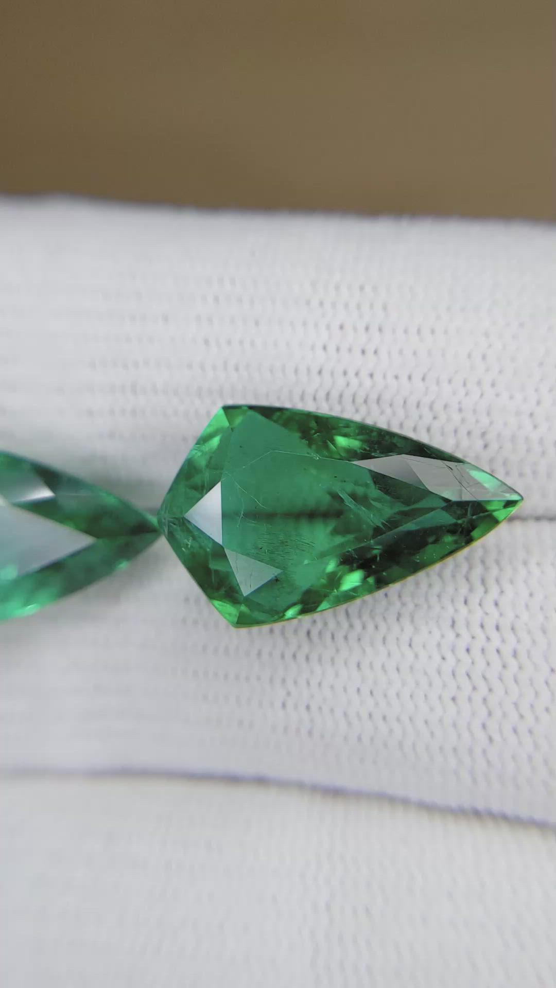 19.08 Ct.Tw.Total Carat Weight Emerald Pair from Zambia Size Video