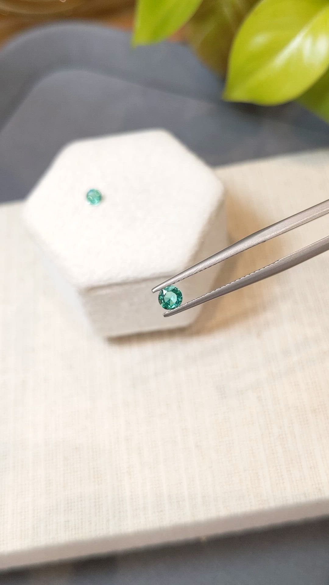 0.39 Ct.Tw.Total Carat Weight Emerald Pair from Zambia Size Video