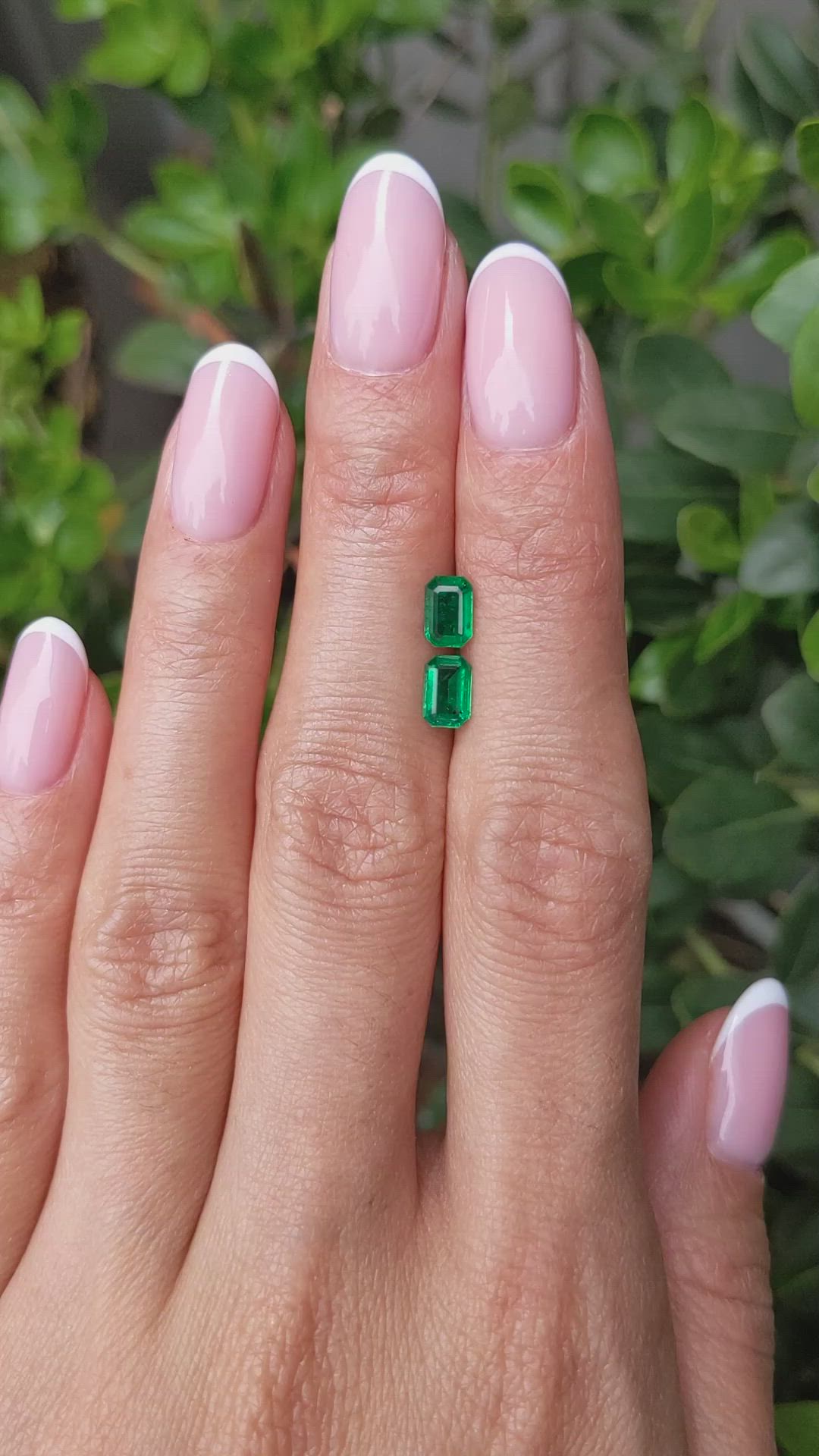 1.00 Ct.Tw.Total Carat Weight Emerald Pair from Afghanistan Size Video