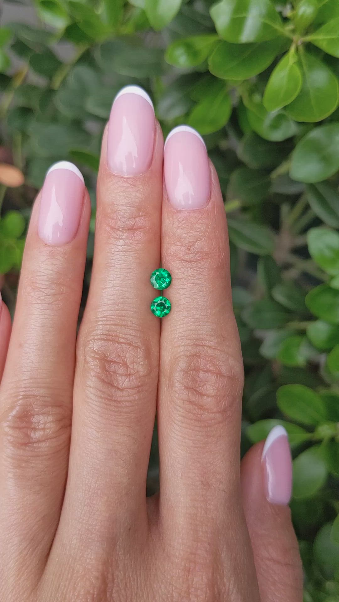 0.59 Ct.Tw.Total Carat Weight Emerald Pair from Afghanistan Size Video