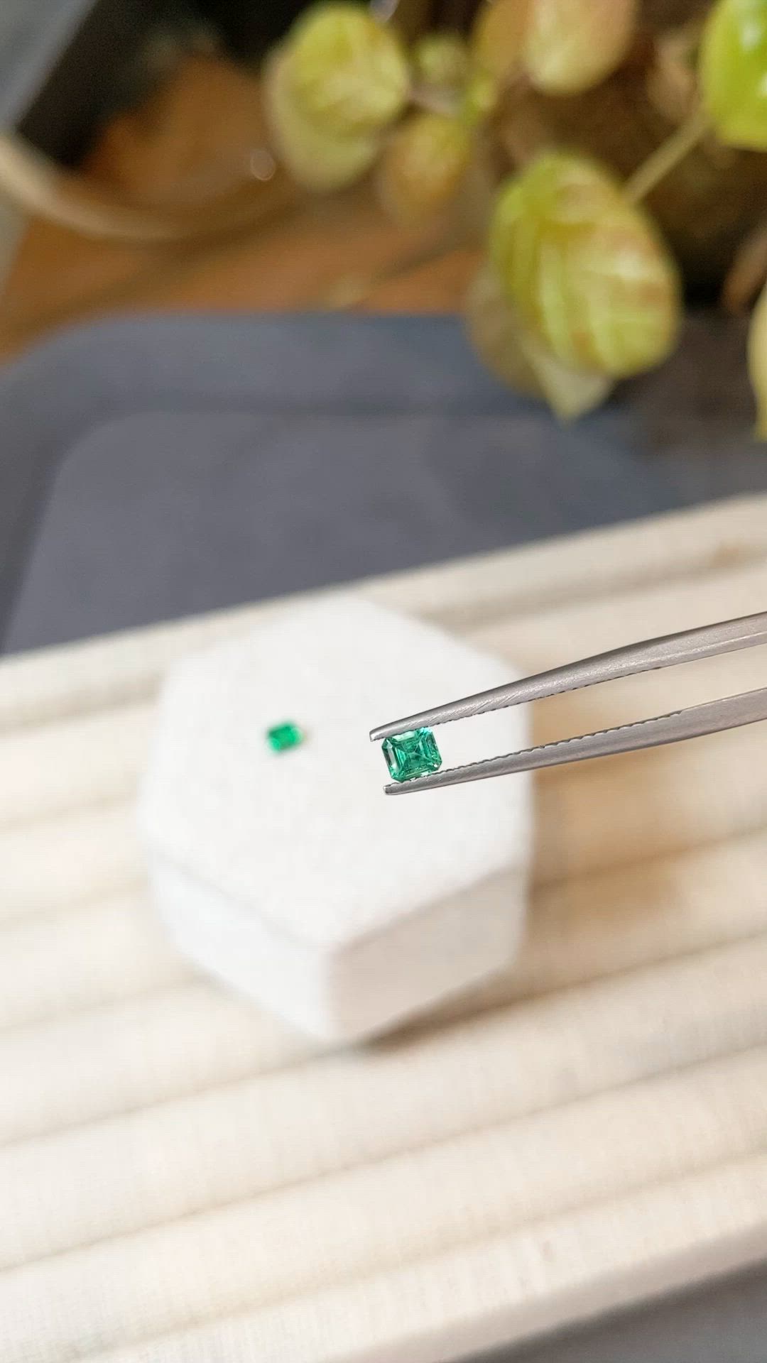0.40&nbsp;Ct.Tw.Total Carat Weight Emerald Pair from Afghanistan Size Video