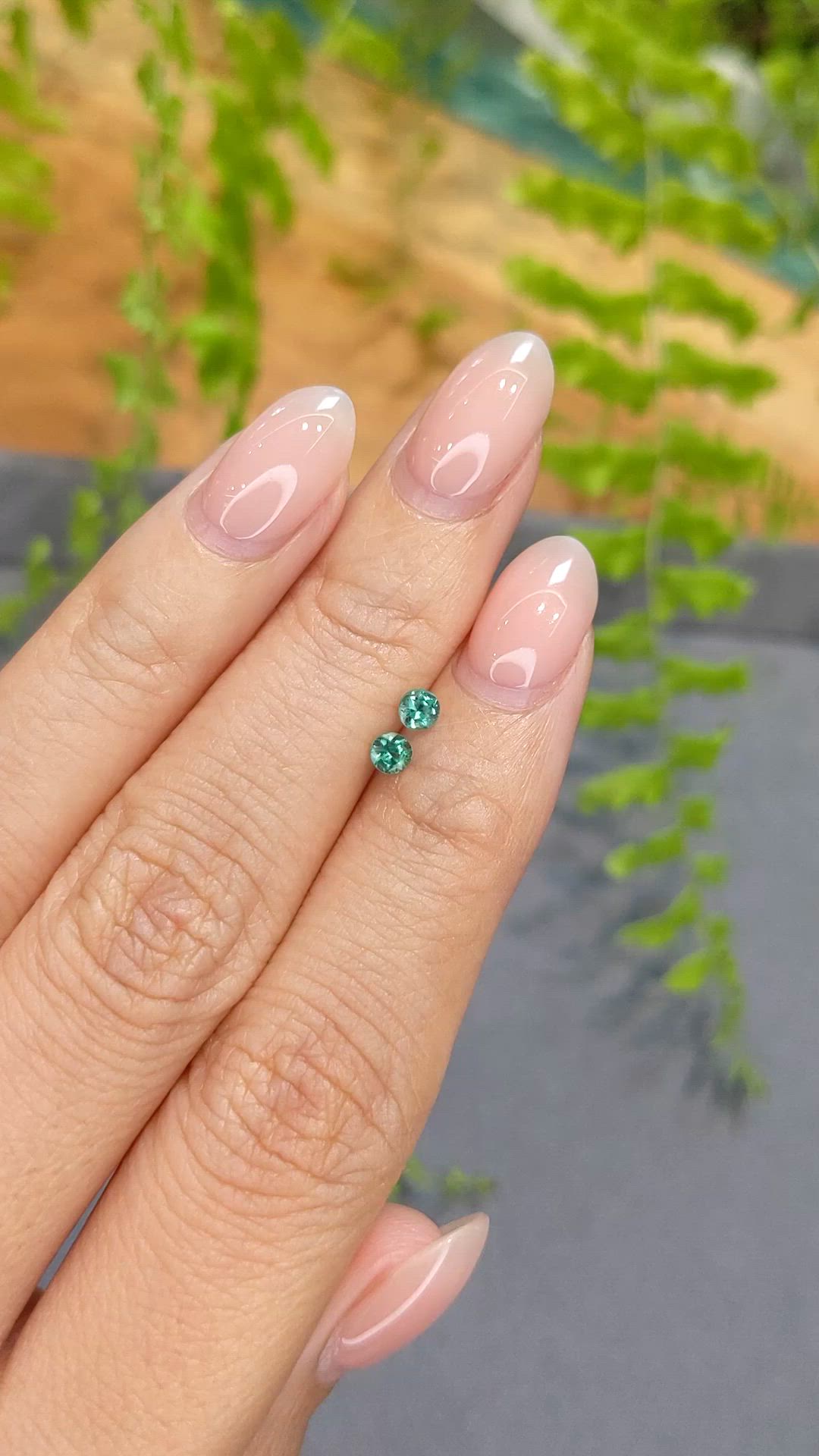 0.29 Ct.Tw.Total Carat Weight Emerald Pair from Zambia Size Video