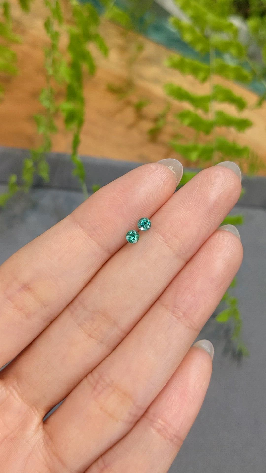 0.29 Ct.Tw.Total Carat Weight Emerald Pair from Zambia Size Video