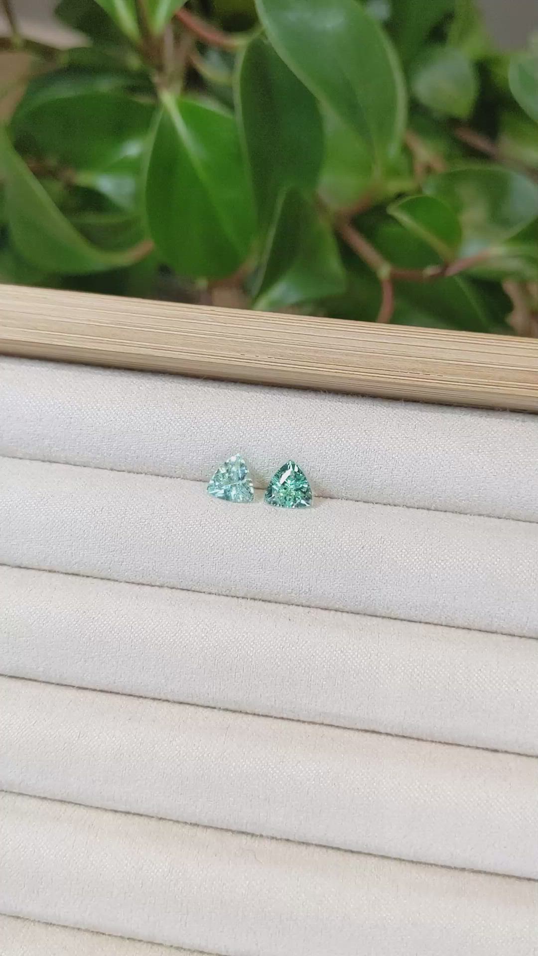 1.60&nbsp;Ct.Tw.Total Carat Weight Emerald Pair from Colombia Size Video
