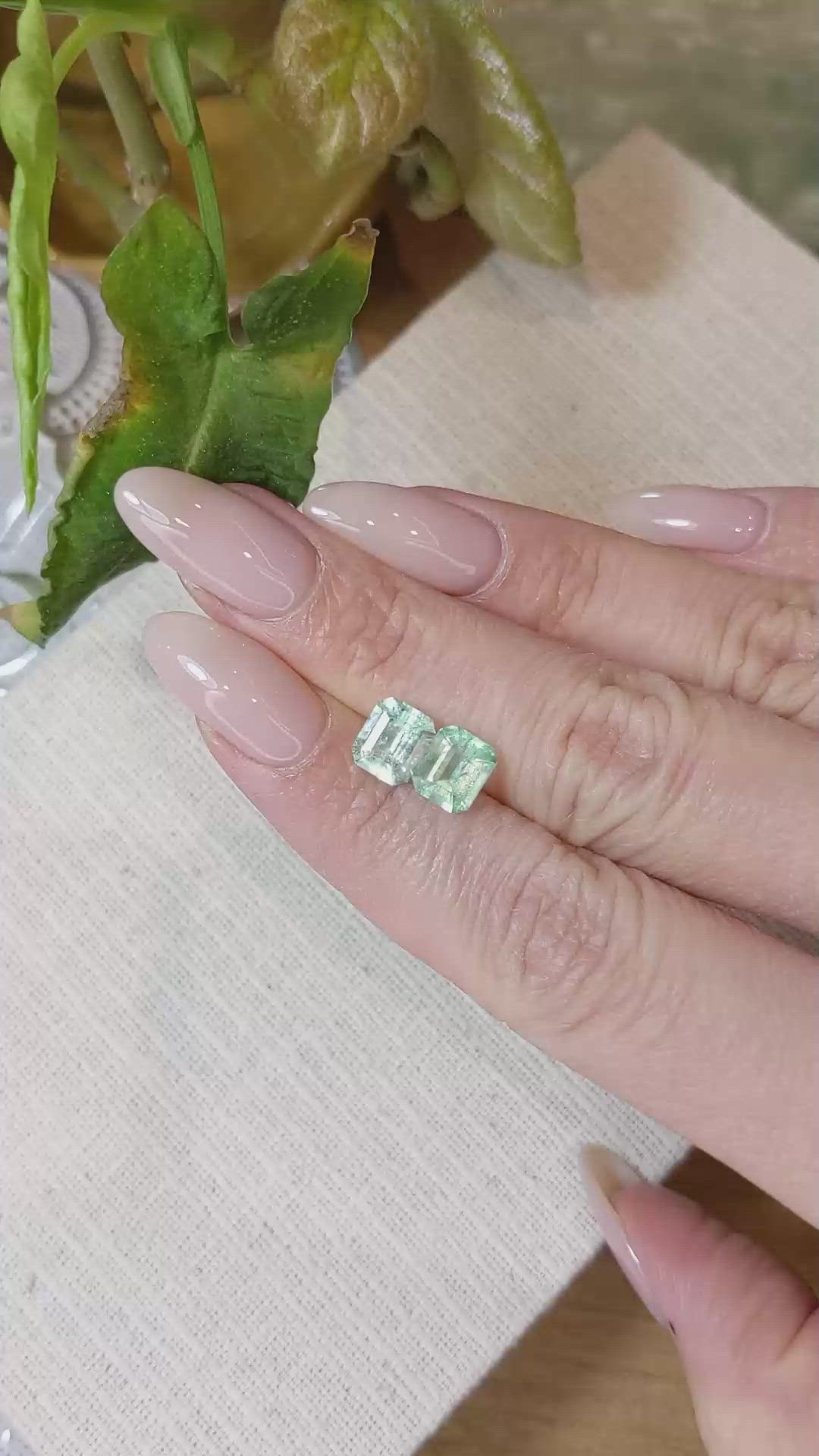 2.71&nbsp;Ct.Tw.Total Carat Weight Emerald Pair from Colombia Size Video