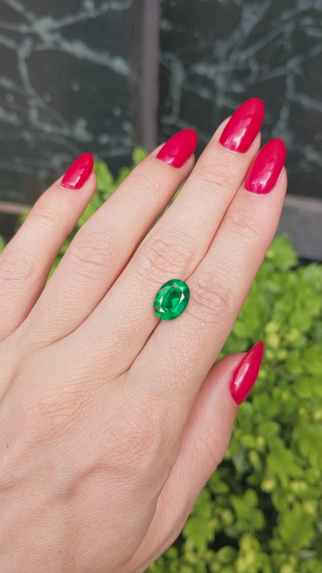 3.03 Ct. Emerald from Zambia Size Video