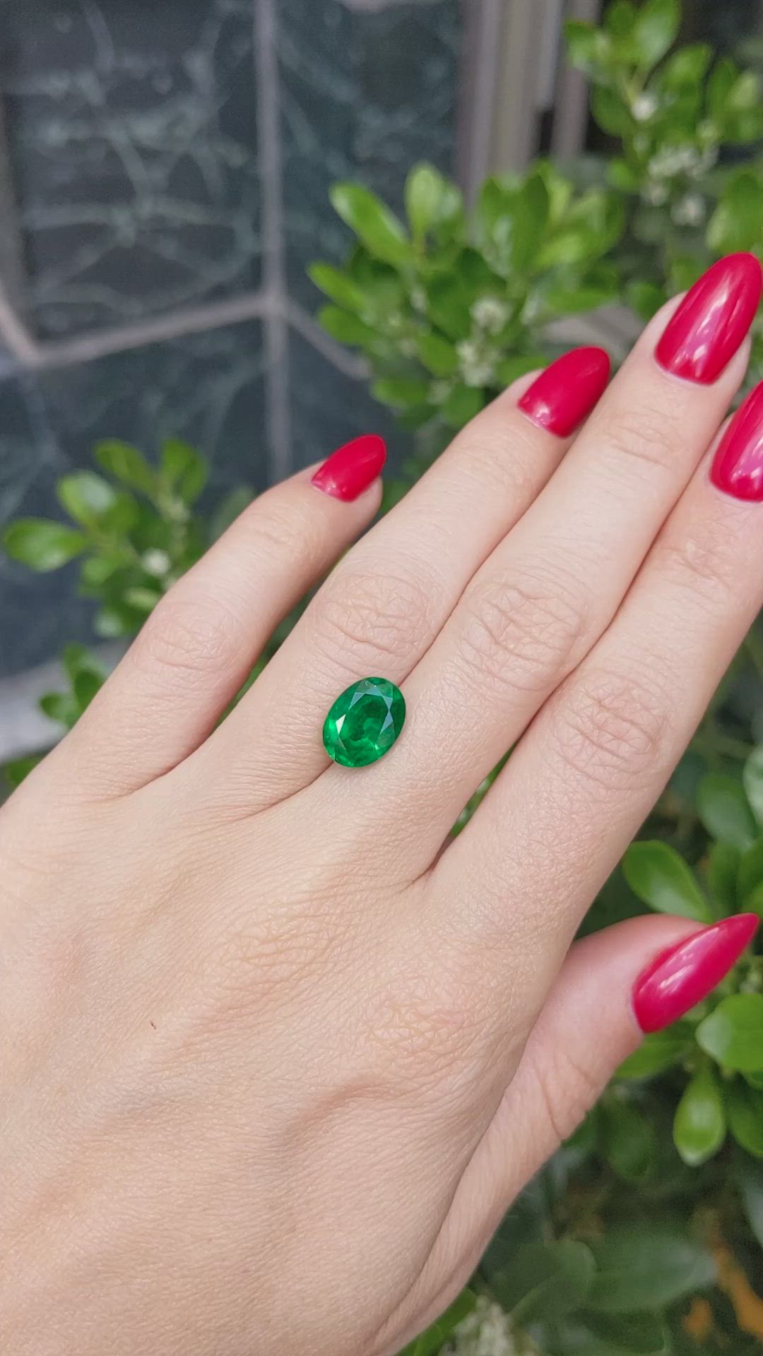 3.03 Ct. Emerald from Zambia Size Video