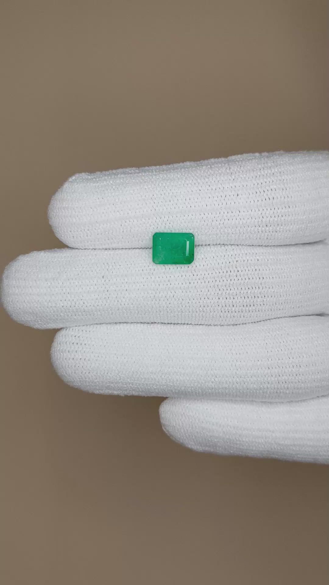 1.28 Ct. Emerald from Brazil Size Video