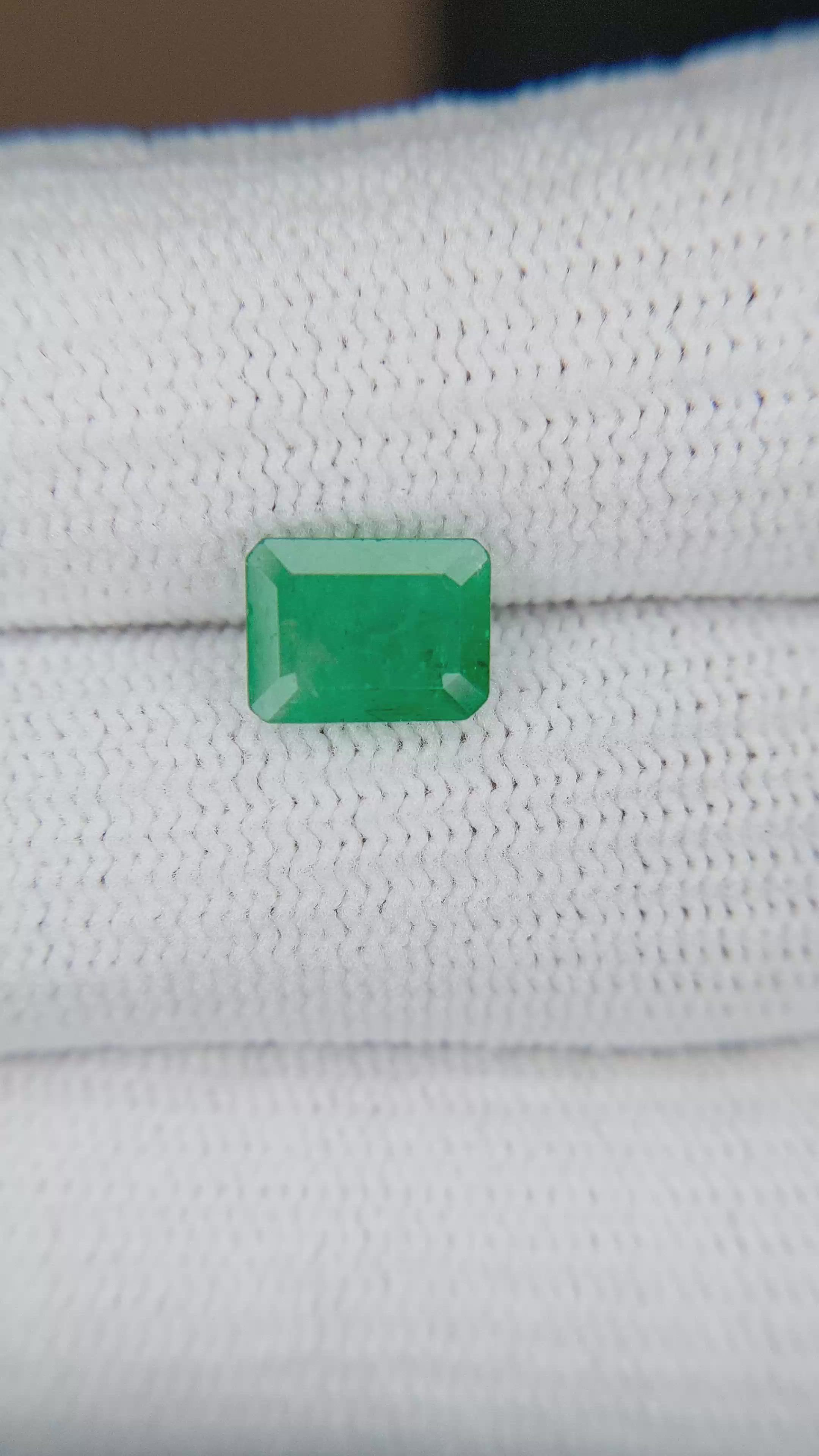 1.28 Ct. Emerald from Brazil Size Video