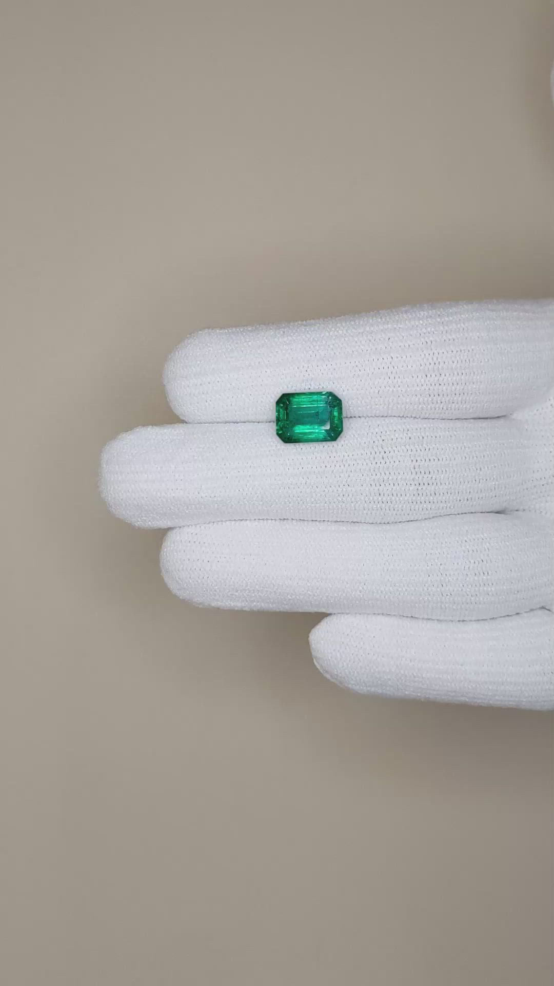 3.42 Ct. Emerald from Zambia Size Video