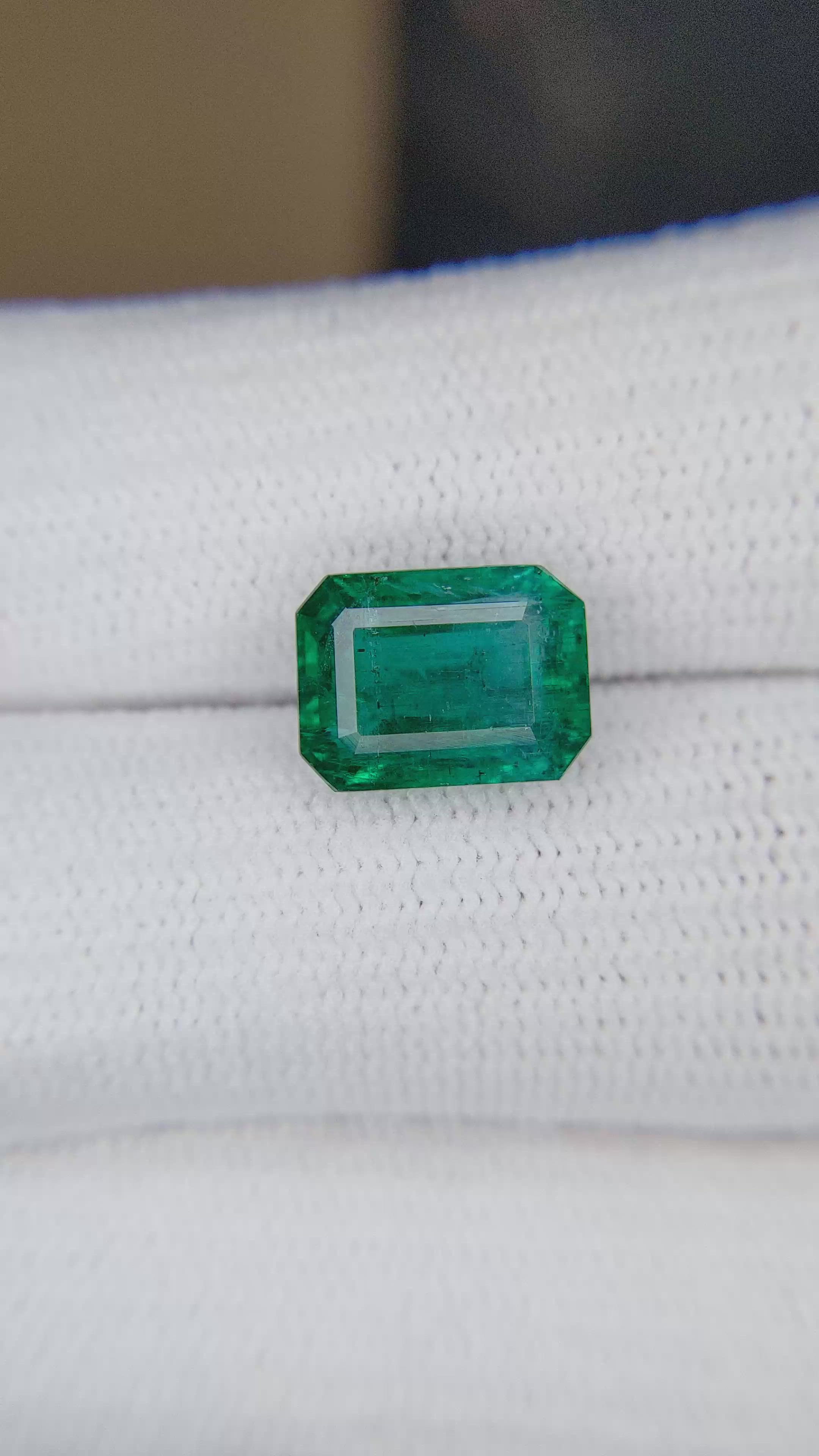 3.42 Ct. Emerald from Zambia Size Video