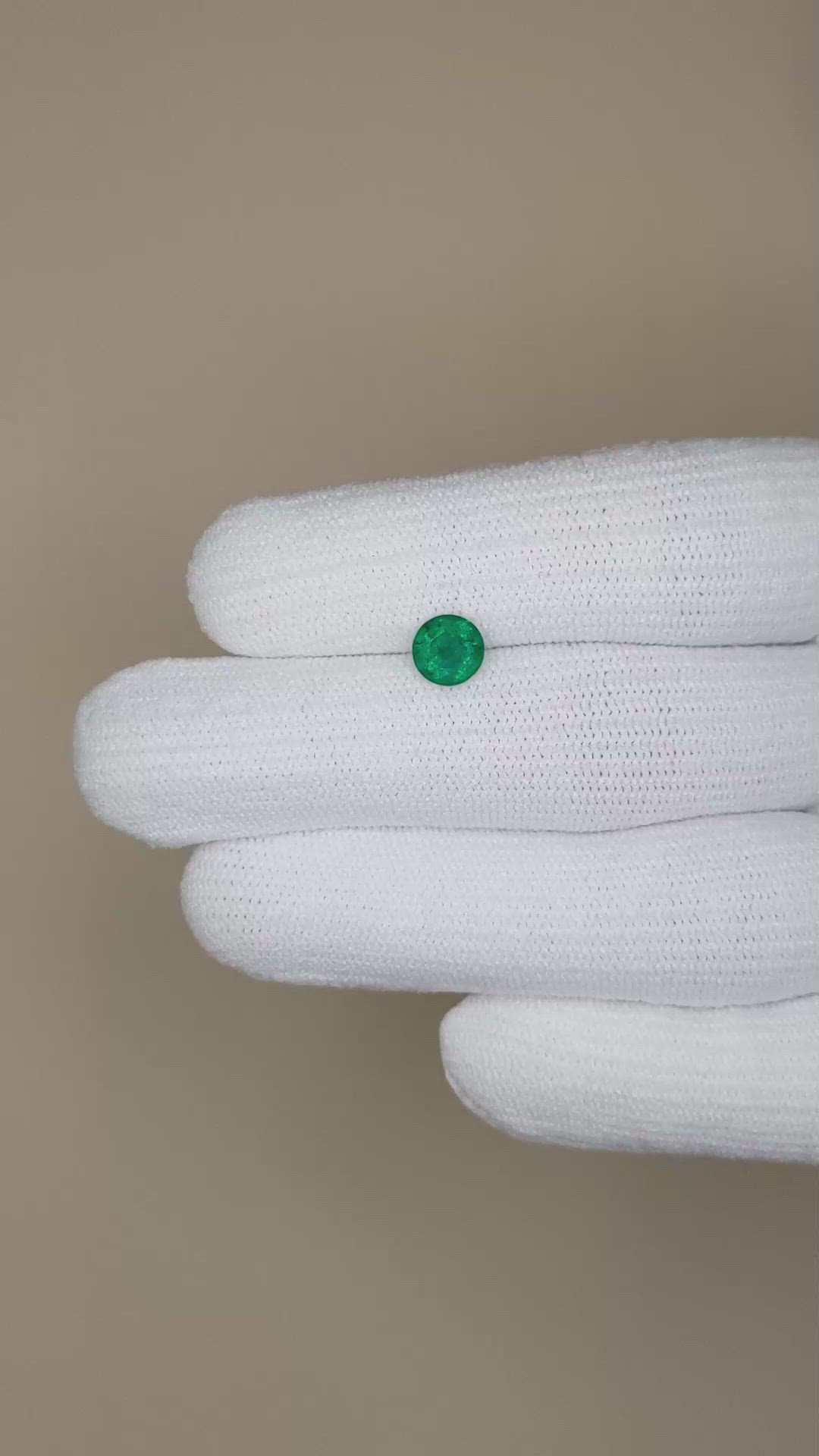0.79 Ct. Emerald from Zambia Size Video