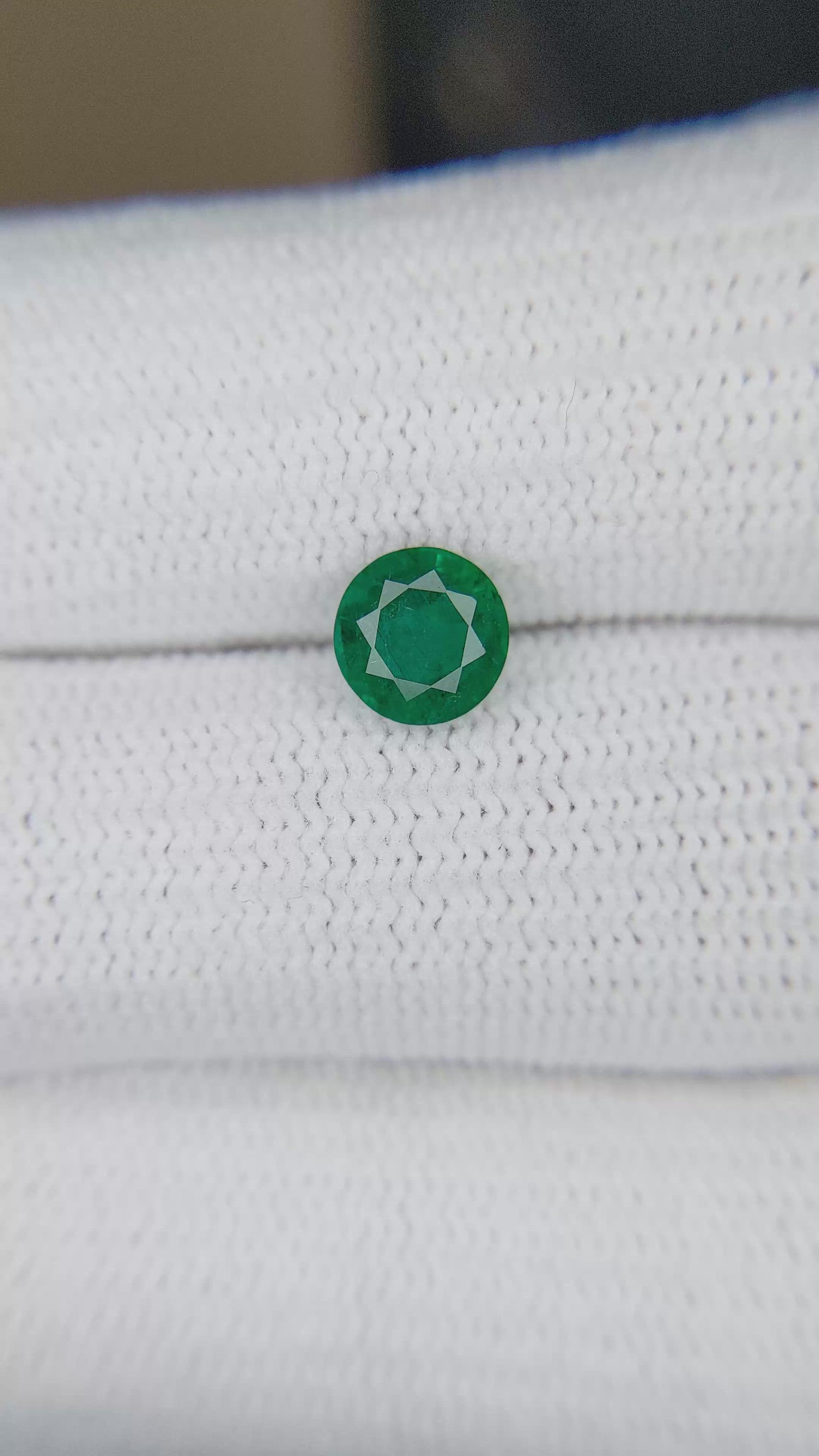 0.79 Ct. Emerald from Zambia Size Video
