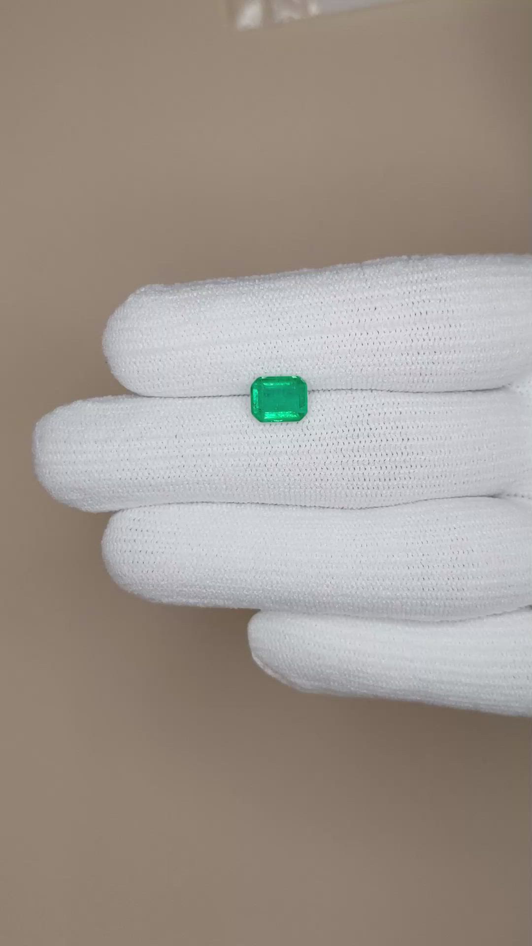 1.22 Ct. Emerald from Zambia Size Video