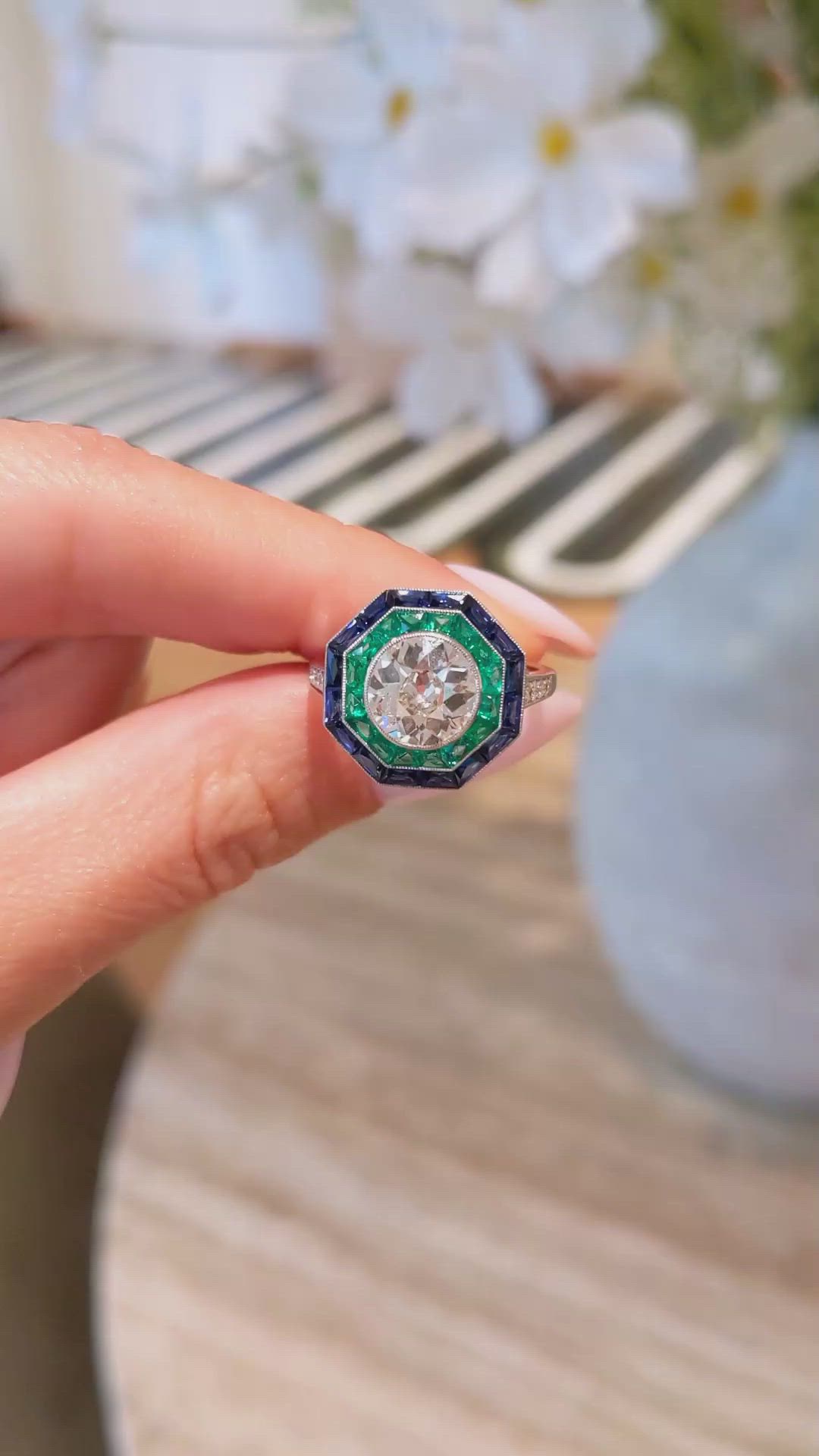 2.44 Ct. Natural Diamond Natural Diamond Halo Ring, Platinum 950 Size Video