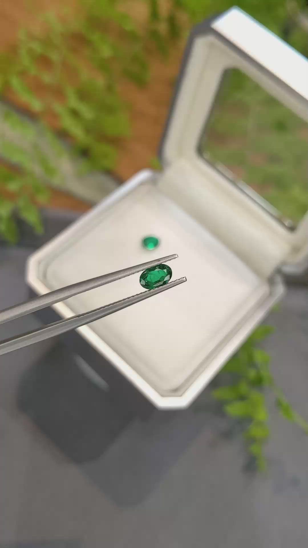 0.82&nbsp;Ct.Tw.Total Carat Weight Emerald Pair from Zambia Size Video